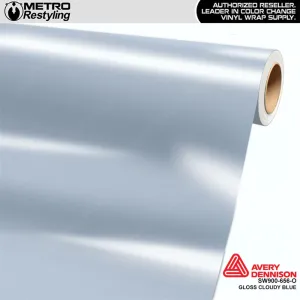 Avery Dennison SW900 Gloss Cloudy Blue Vinyl Wrap | SW900-656-O