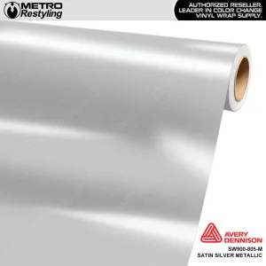Avery Dennison SW900 Satin Silver Metallic Vinyl Wrap | SW900-805-M