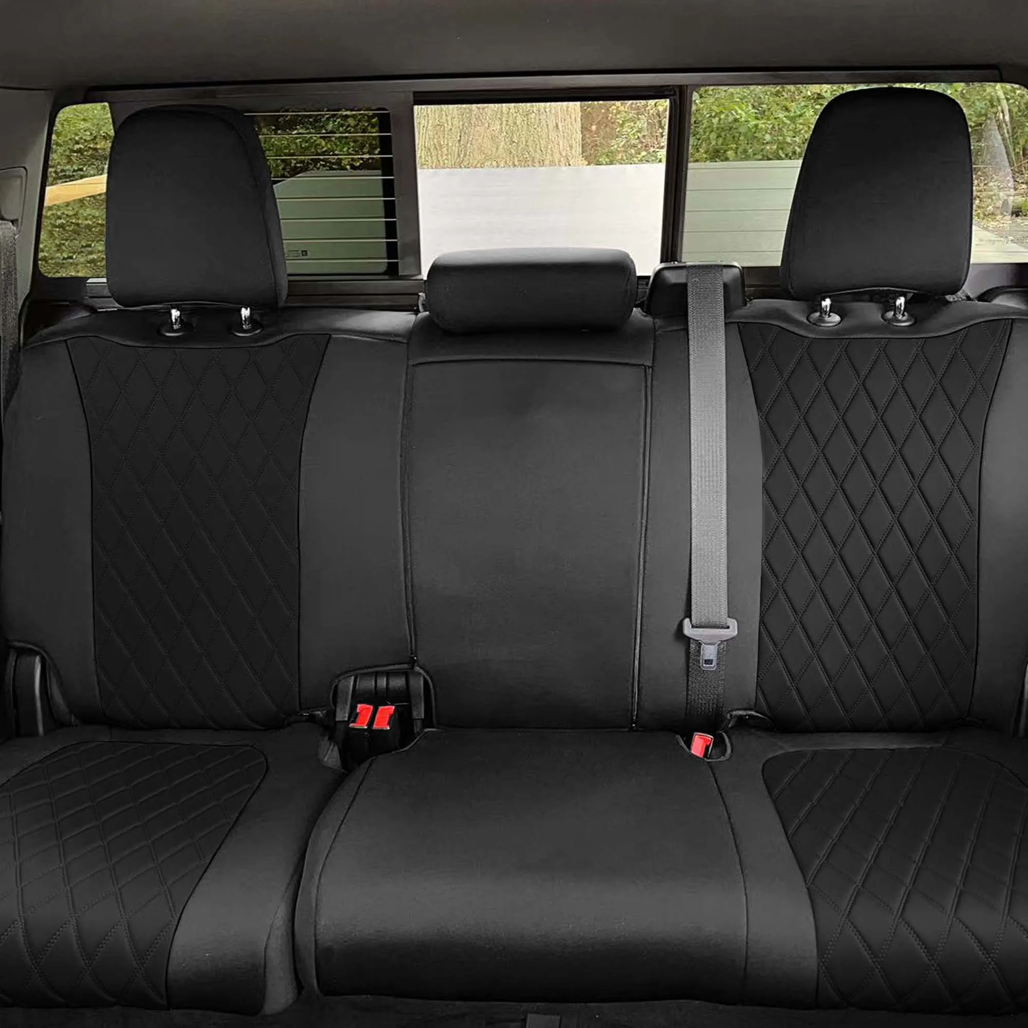 Chevrolet Silverado 1500 2500HD 3500HD RST | LTZ | HIGH COUNTRY  2019-2023 -  Rear Set Seat Covers - Black Ultraflex Neoprene