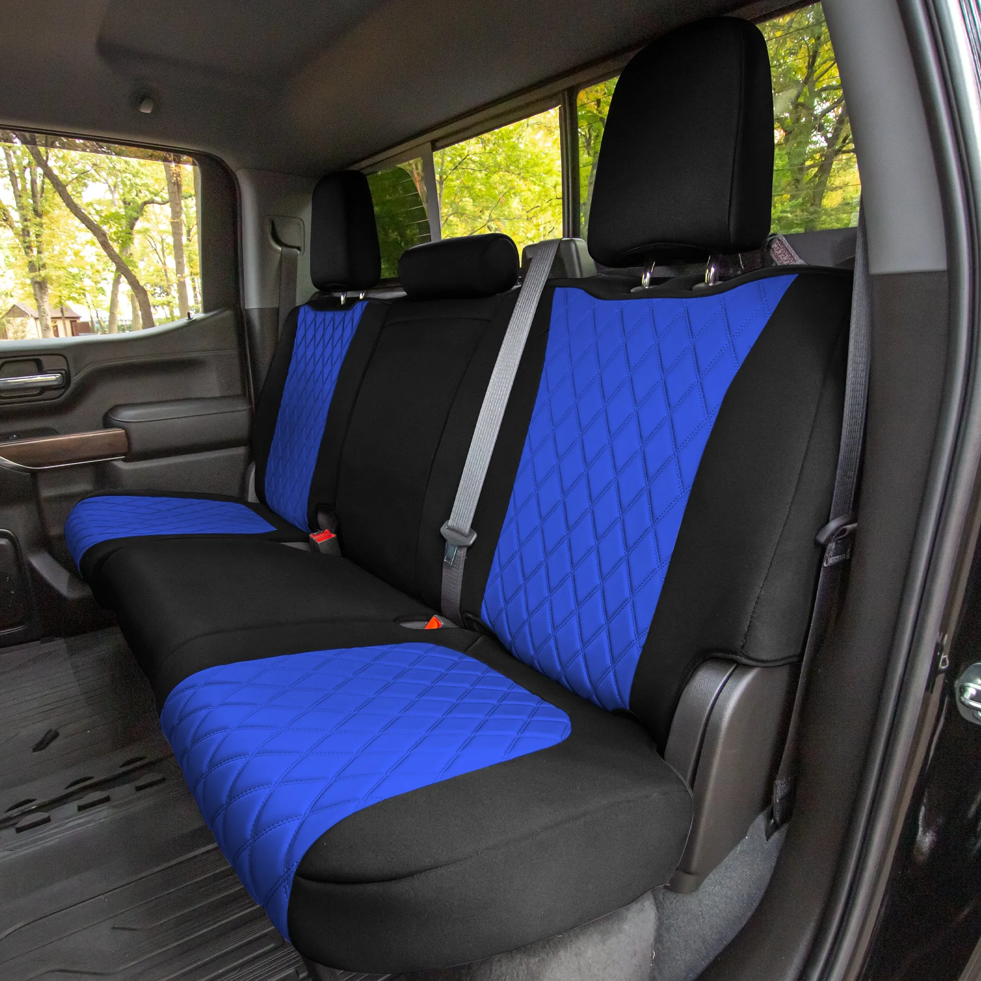 Chevrolet Silverado 1500 2500HD 3500HD WT | LT  2019 - 2023 - Full Set Seat Covers - Blue Ultraflex Neoprene