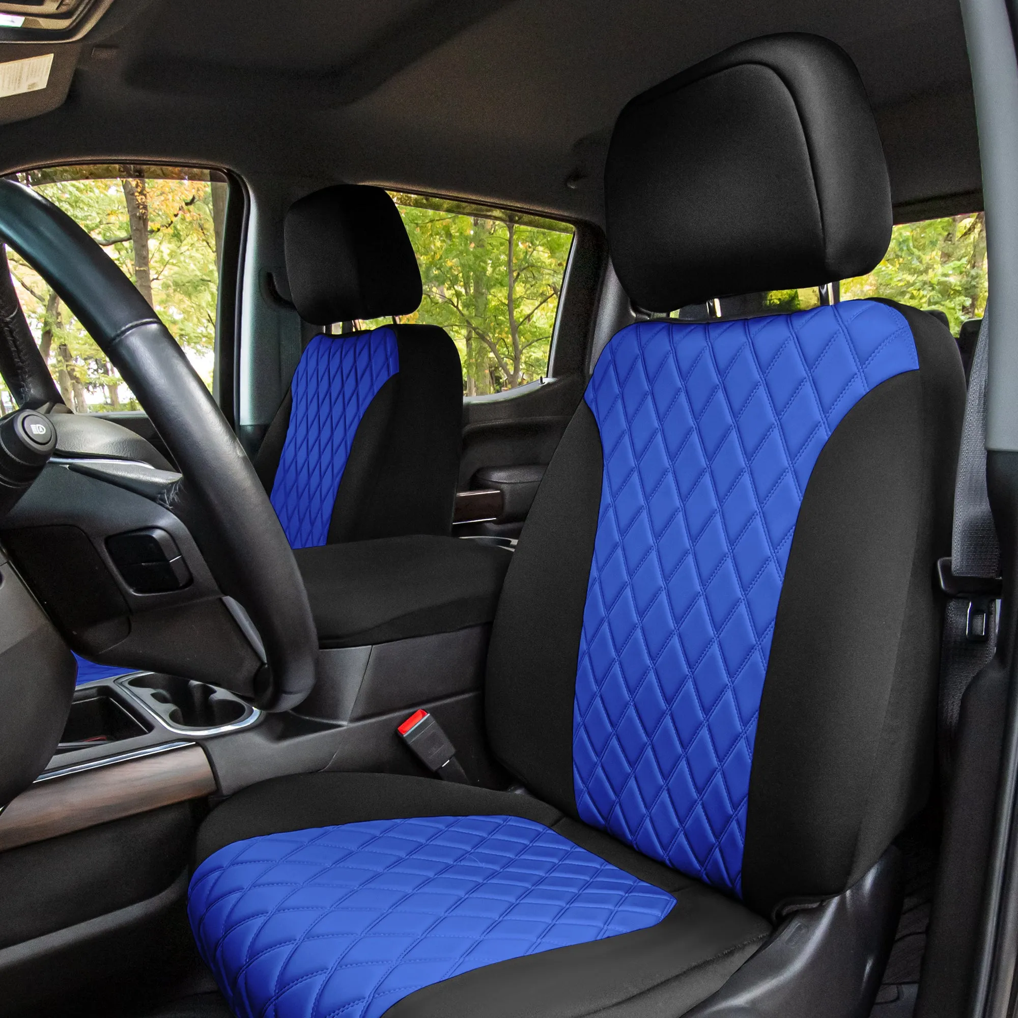 Chevrolet Silverado 1500 2500HD 3500HD WT | LT  2019 - 2023 - Full Set Seat Covers - Blue Ultraflex Neoprene