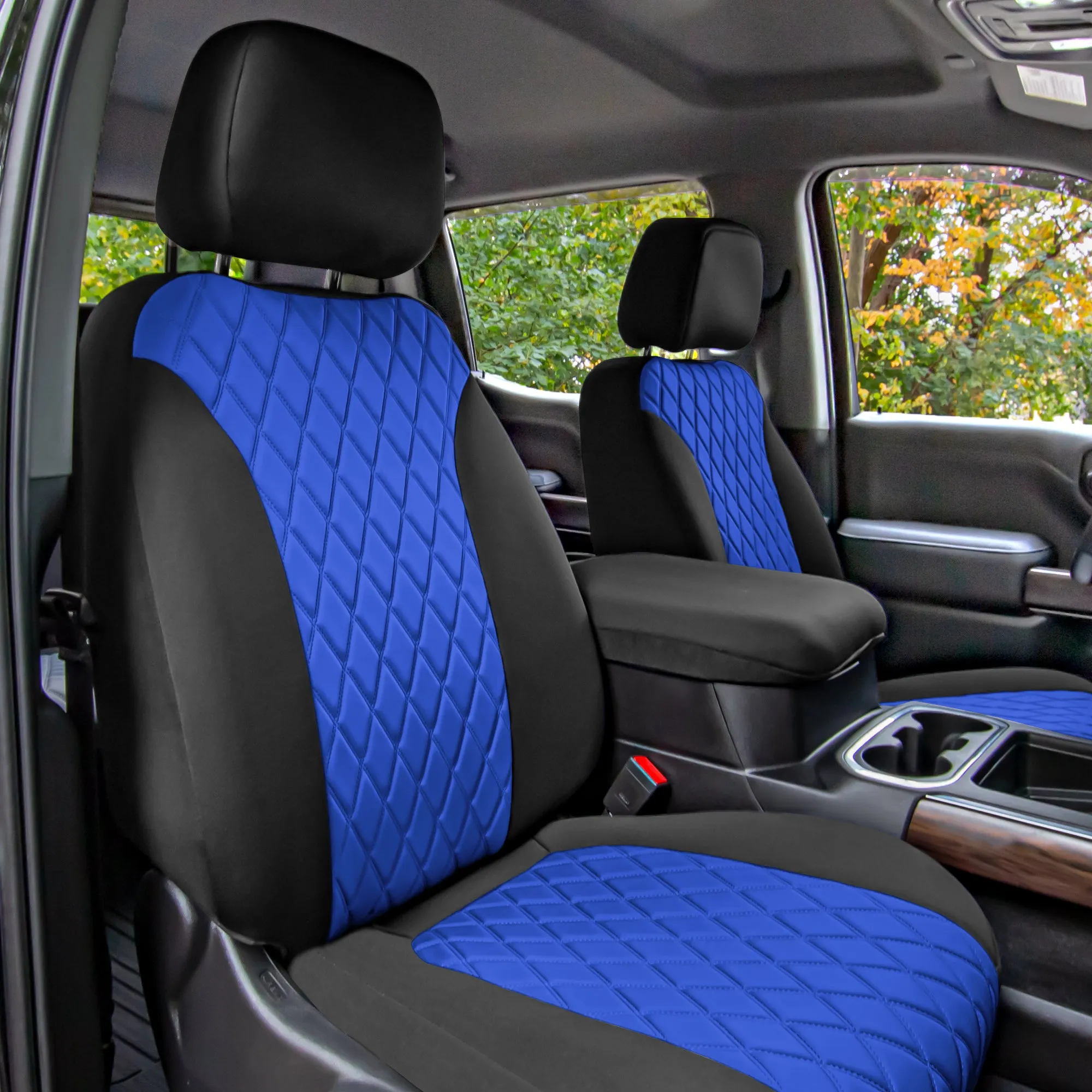 Chevrolet Silverado 1500 2500HD 3500HD WT | LT  2019 - 2023 - Full Set Seat Covers - Blue Ultraflex Neoprene