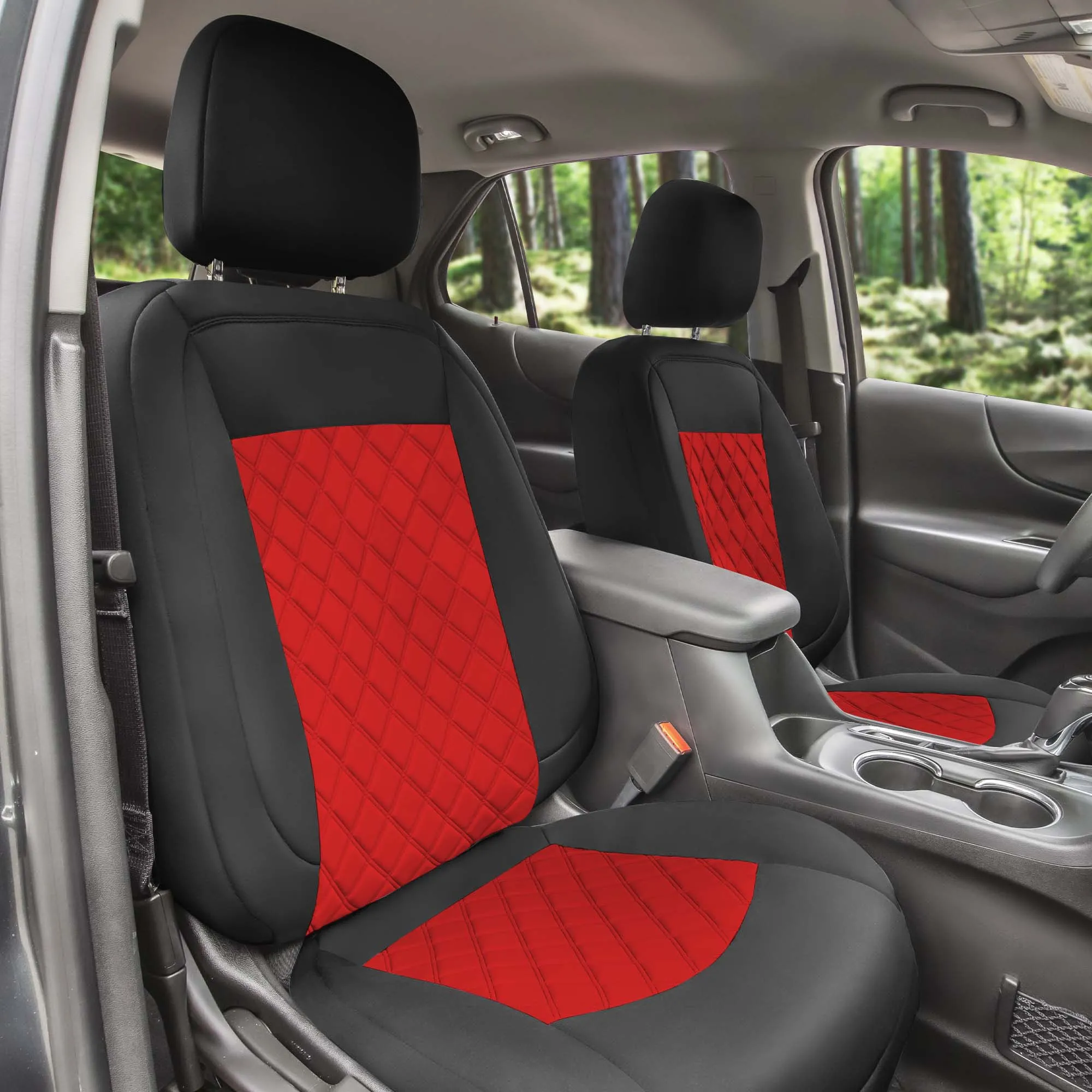 Chevy Equinox 2018-2023 - Front Set Seat Covers - Red Ultraflex Neoprene