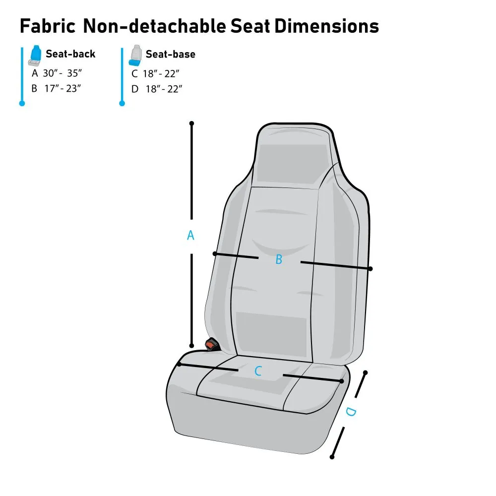 Classic Cloth Seat Covers - Front Set Red
