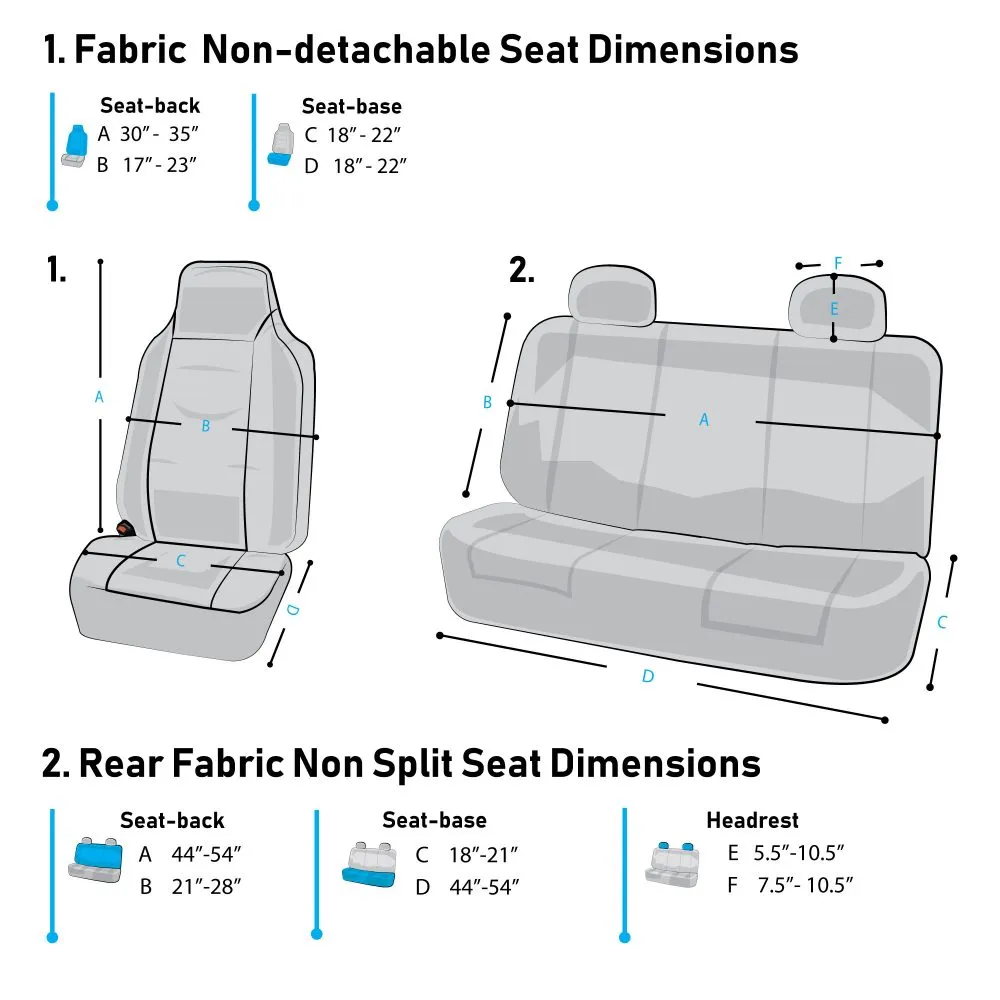 Classic Cloth Seat Covers - Full Set Black