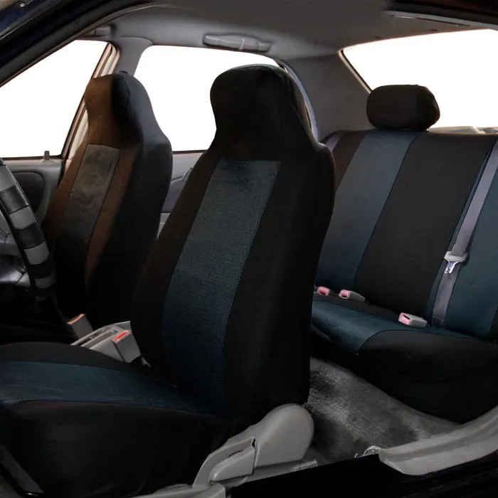Classic Cloth Seat Covers - Full Set Black