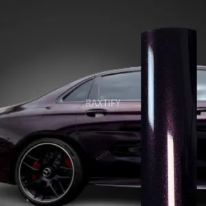 Color Shift Galaxy Dust Black Red Vinyl Wrap