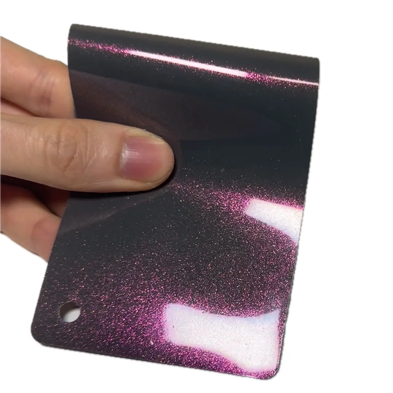 Color Shift Glitter Gray Pink Vinyl Wrap