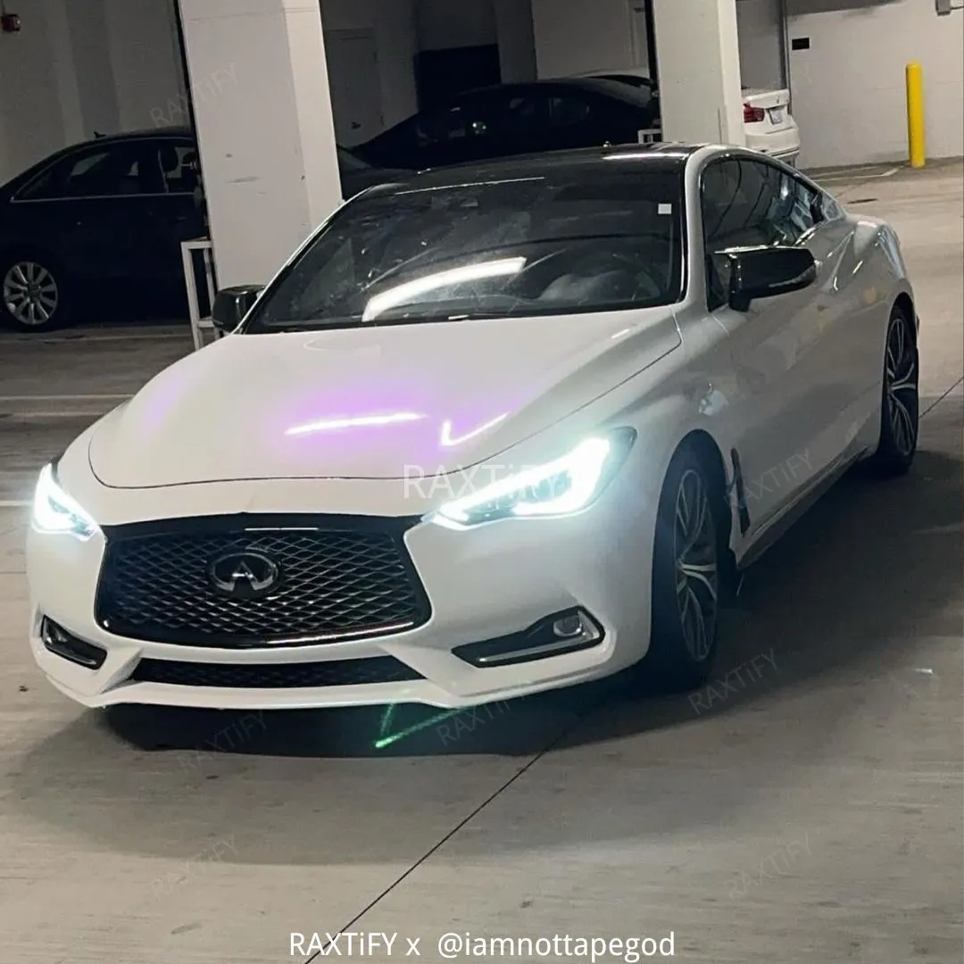 Color Shift Glitter White Blue Vinyl Wrap
