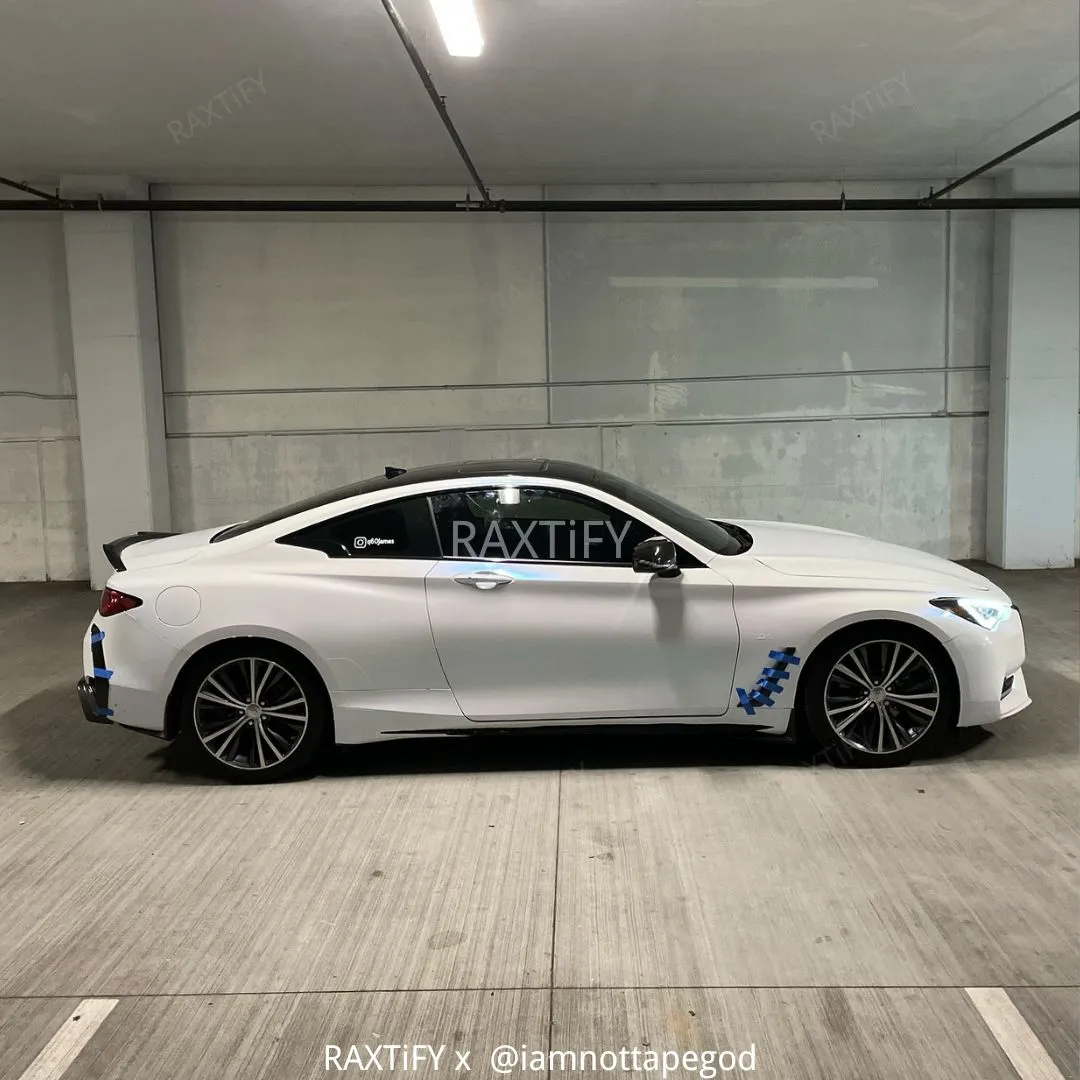 Color Shift Glitter White Blue Vinyl Wrap