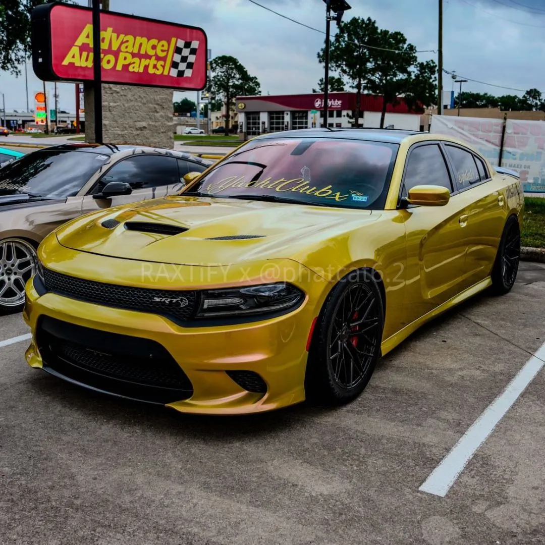 Color Shift Lemon Peach Vinyl Wrap