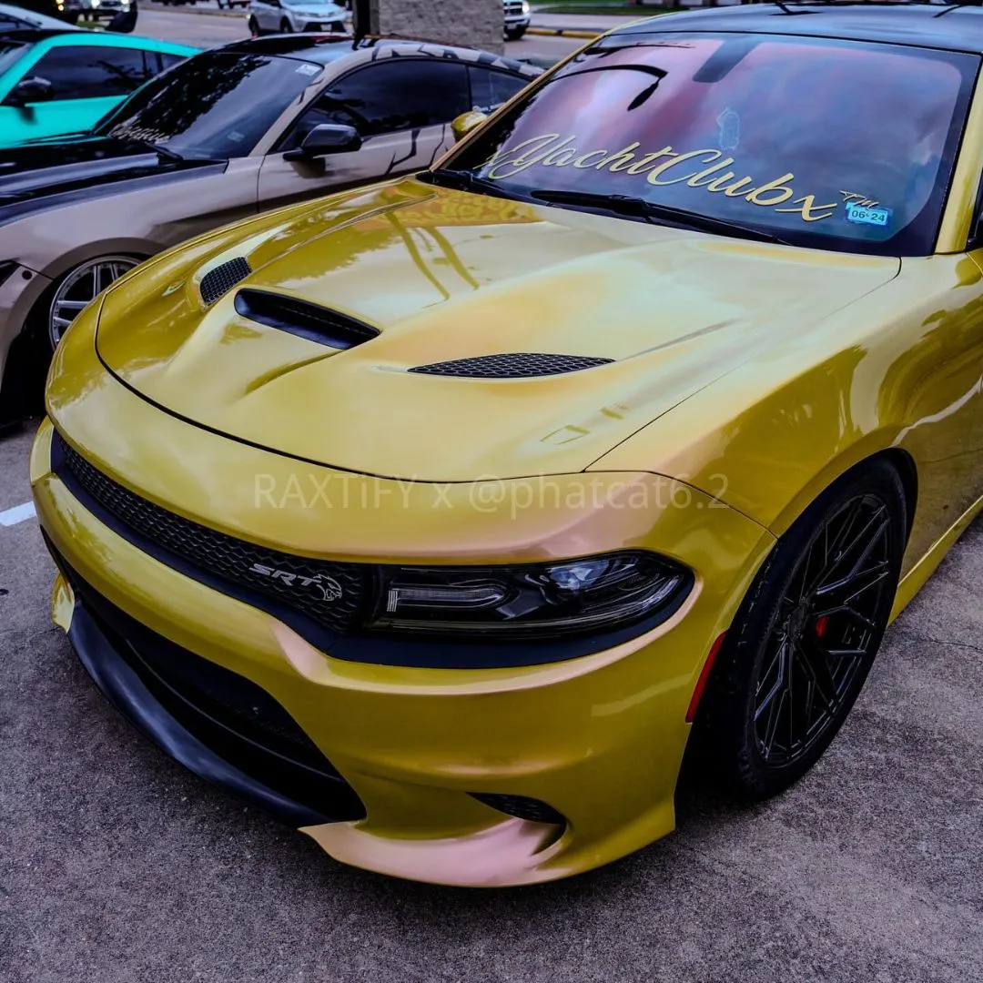 Color Shift Lemon Peach Vinyl Wrap