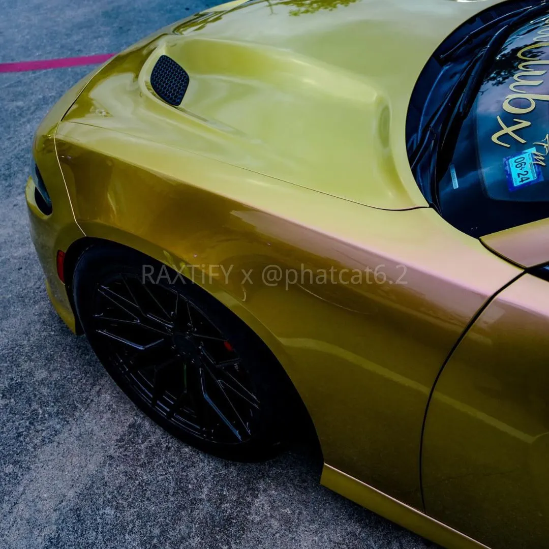 Color Shift Lemon Peach Vinyl Wrap