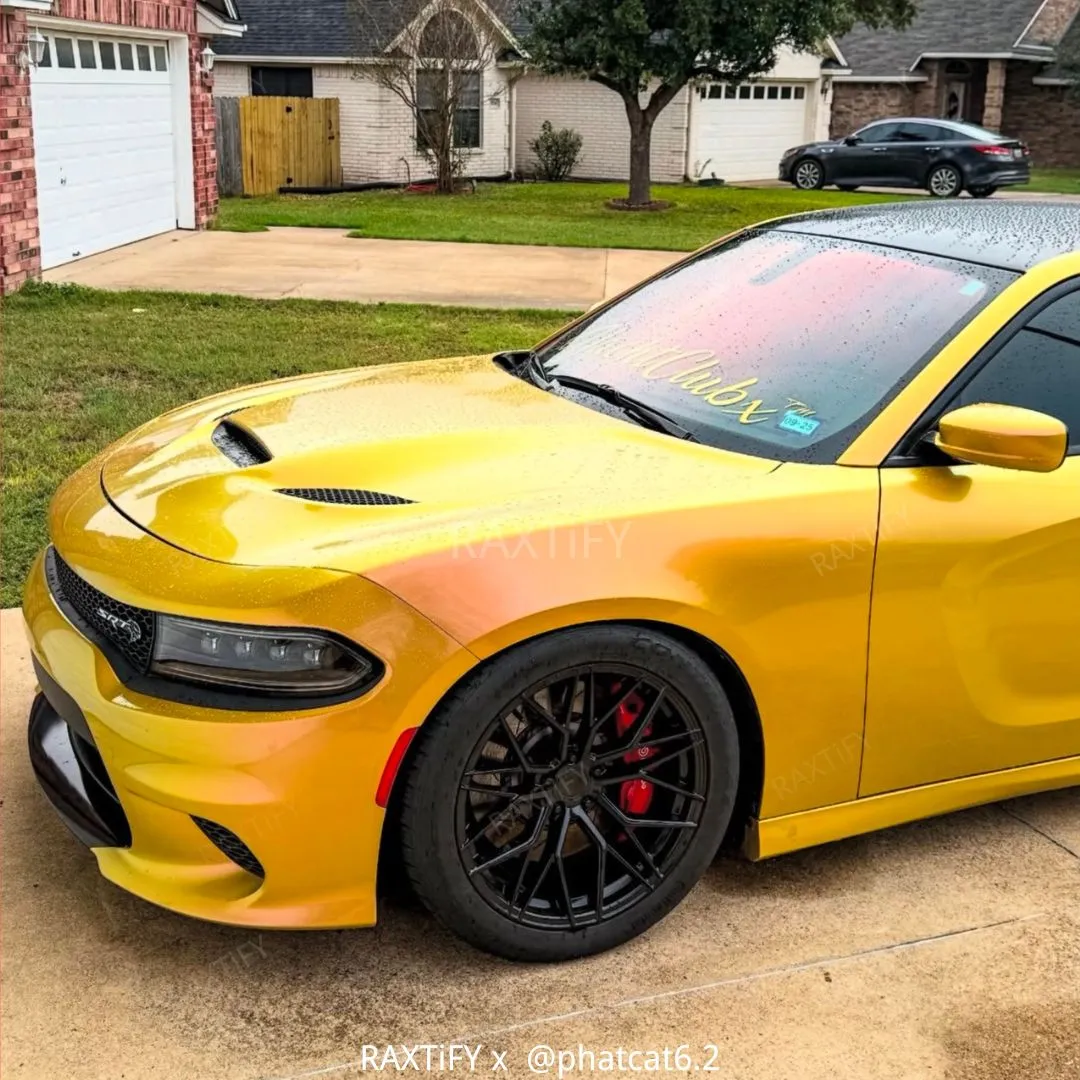 Color Shift Lemon Peach Vinyl Wrap