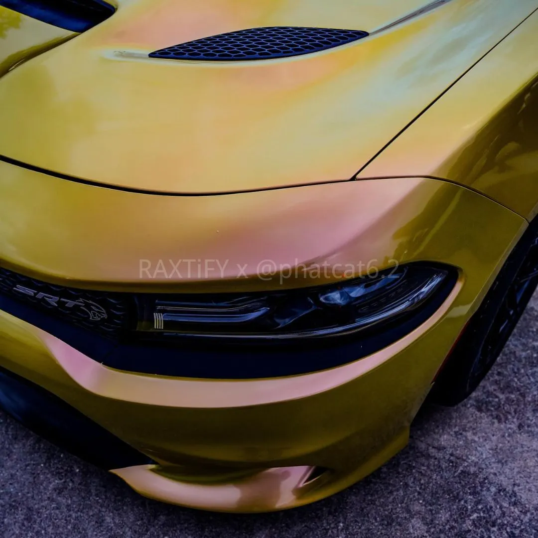 Color Shift Lemon Peach Vinyl Wrap