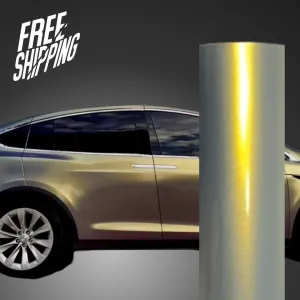 Color Shift Metallic Gray Gold Vinyl Wrap