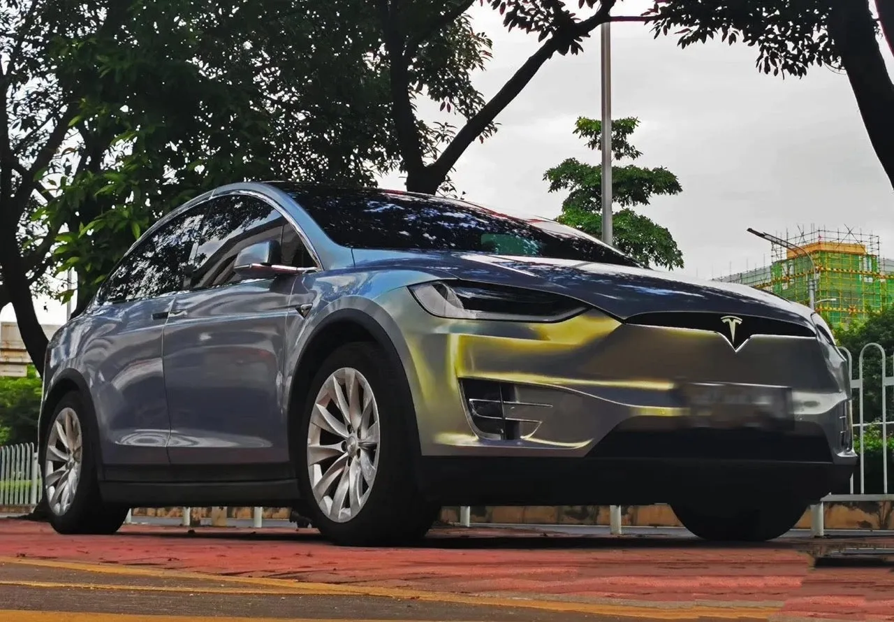 Color Shift Metallic Gray Gold Vinyl Wrap
