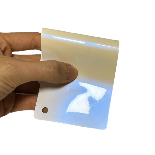 Color Shift Pearl White Blue Vinyl Wrap