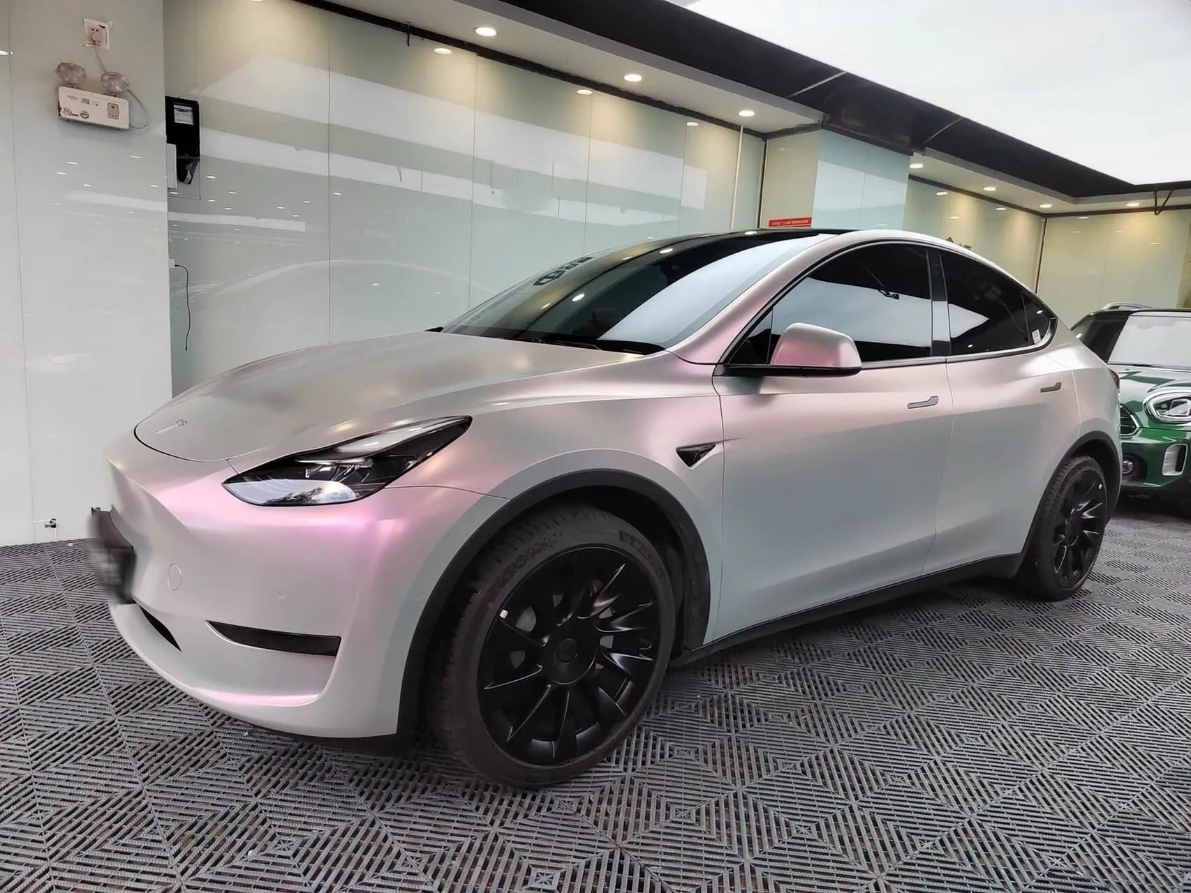 Color Shift Satin Gray Pink Vinyl Wrap