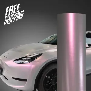 Color Shift Satin Gray Pink Vinyl Wrap