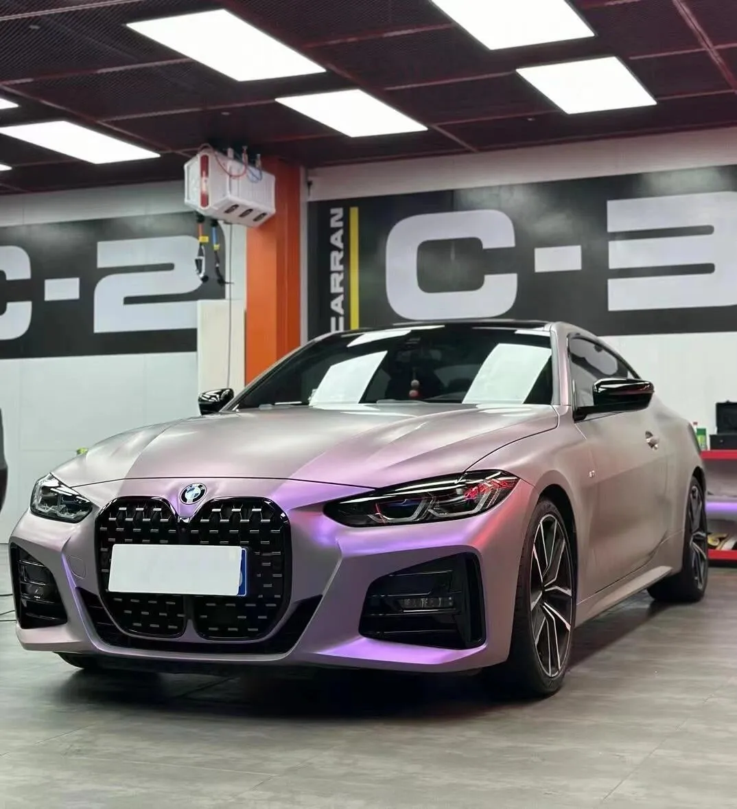 Color Shift Satin Gray Purple Vinyl Wrap