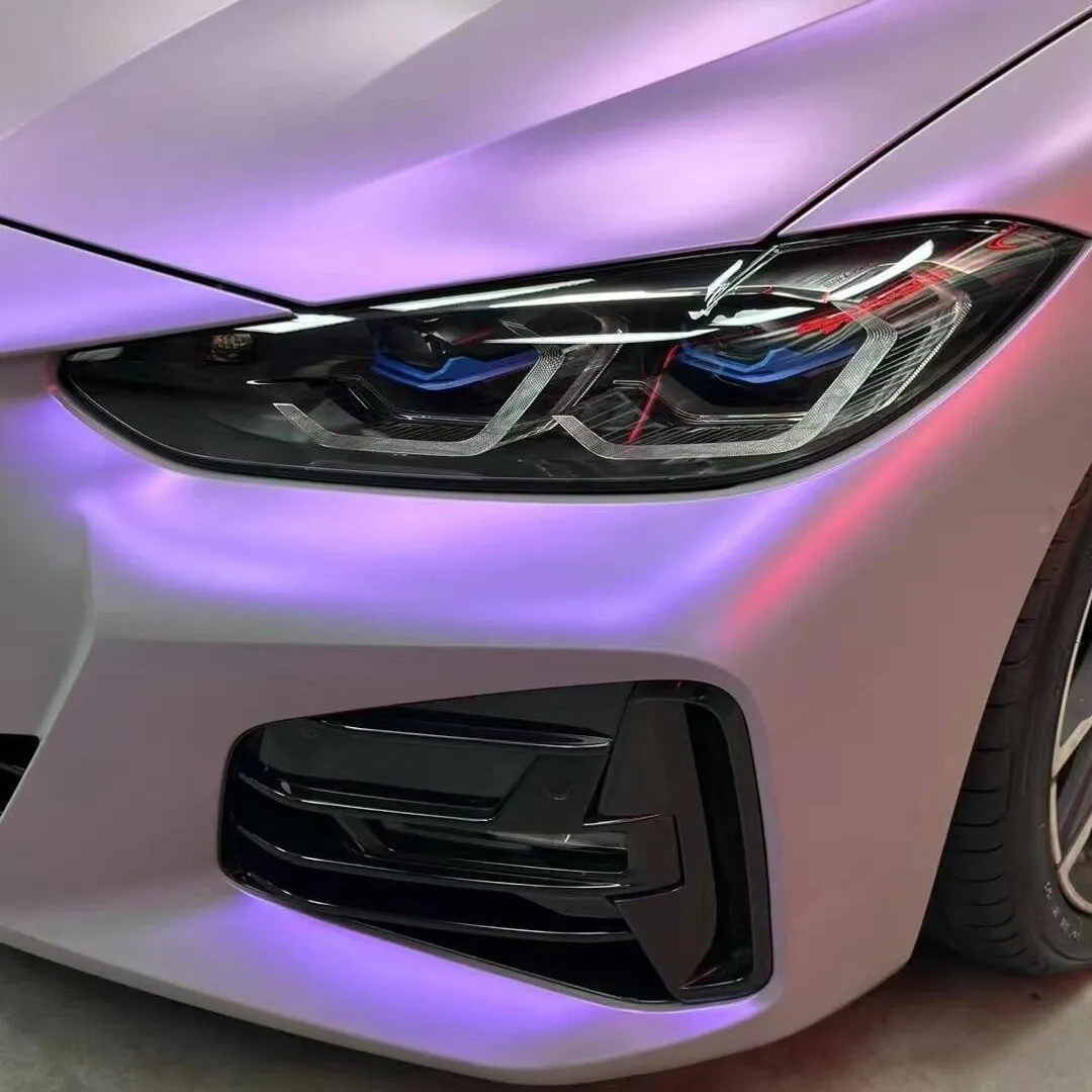 Color Shift Satin Gray Purple Vinyl Wrap