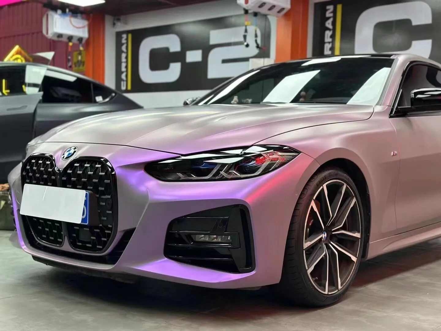 Color Shift Satin Gray Purple Vinyl Wrap