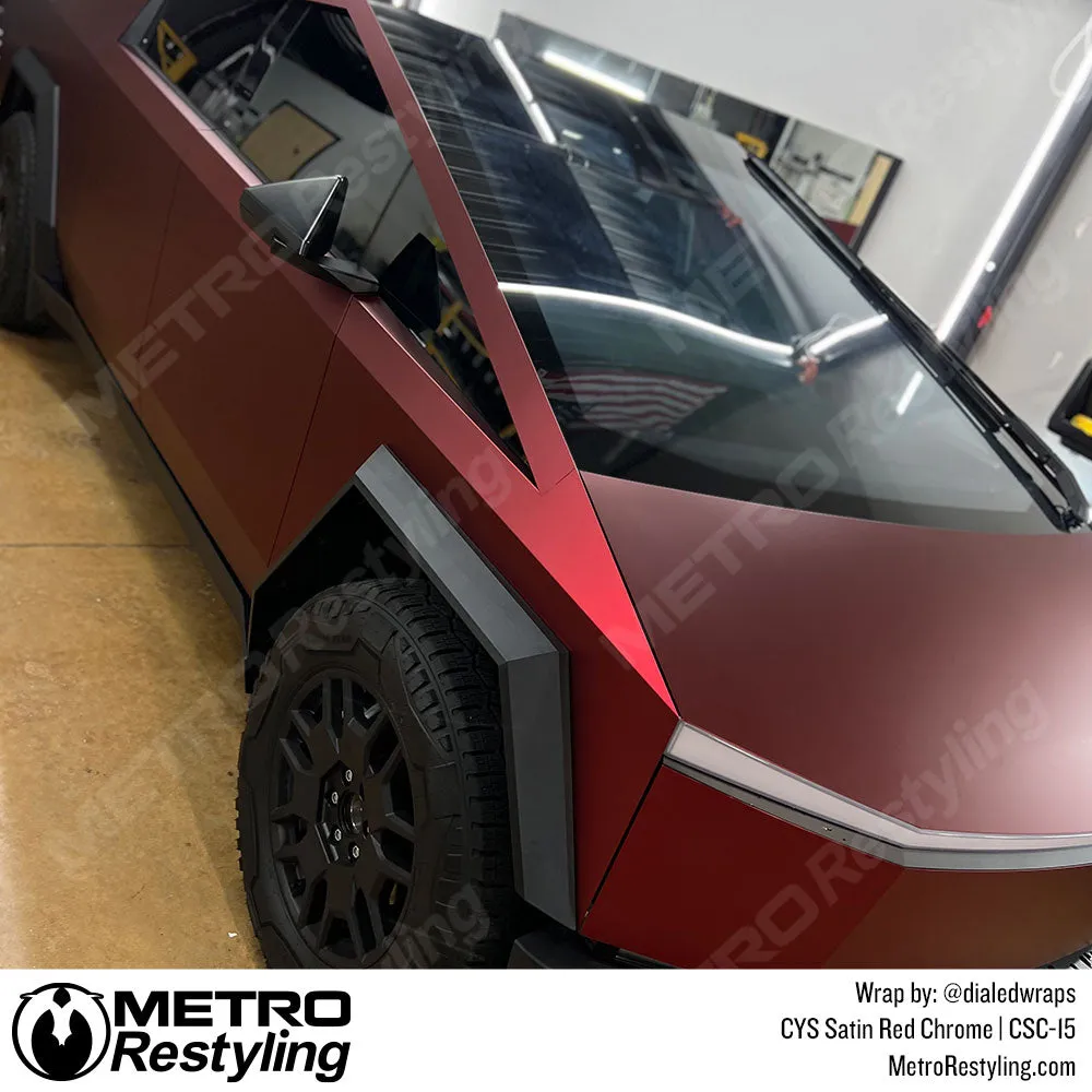 CYS Satin Red Chrome Vinyl Wrap | CSC-15