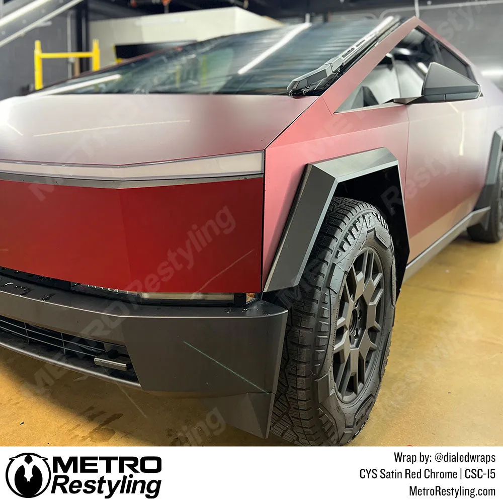 CYS Satin Red Chrome Vinyl Wrap | CSC-15