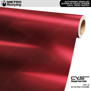 CYS Satin Red Chrome Vinyl Wrap | CSC-15