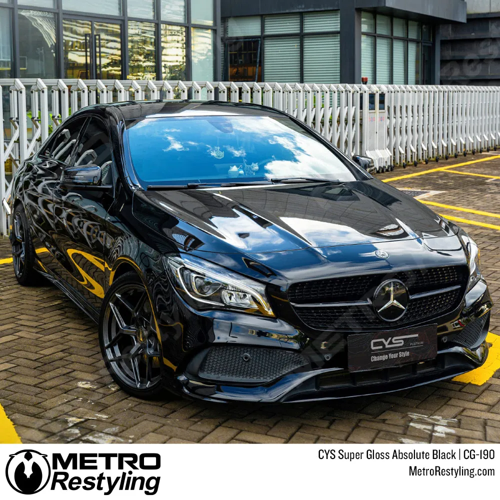 CYS Super Gloss Absolute Black Vinyl Wrap | CG-190