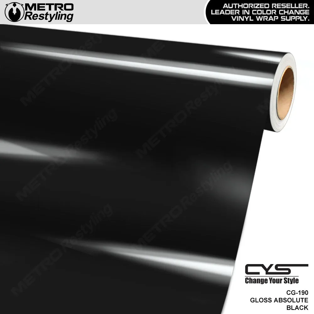 CYS Super Gloss Absolute Black Vinyl Wrap | CG-190