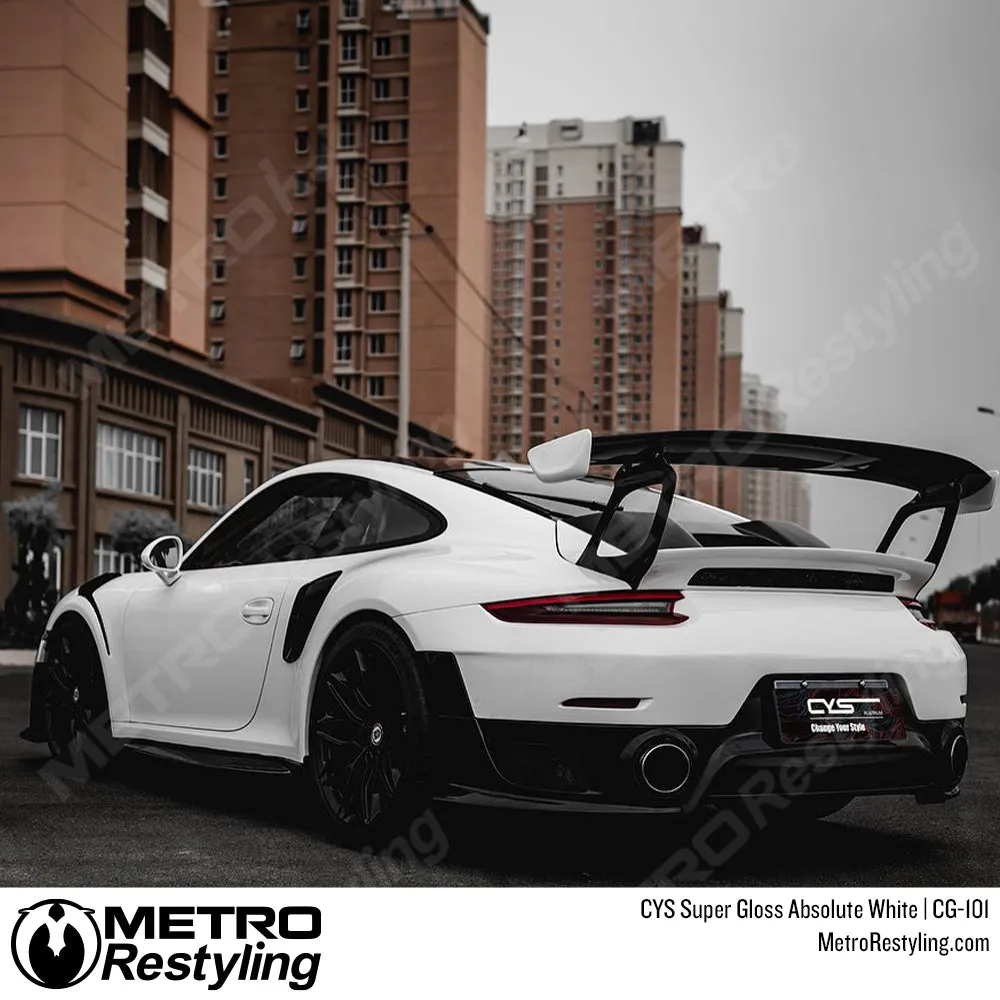 CYS Super Gloss Absolute White Vinyl Wrap | CG-101