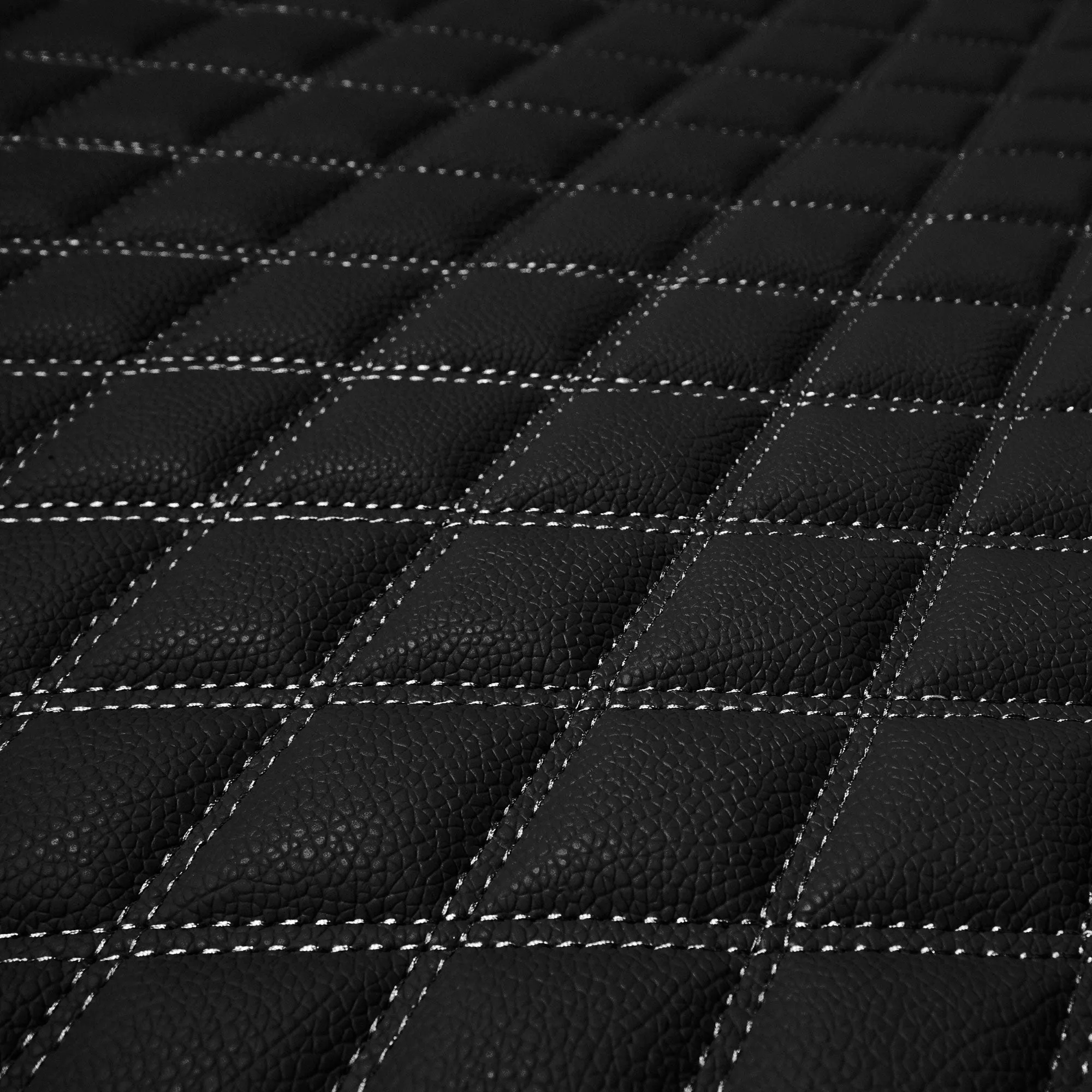 Deluxe Heavy-Duty Diamond Pattern Multi-Purpose Non-Slip Faux Leather Cargo Liner Black, 14