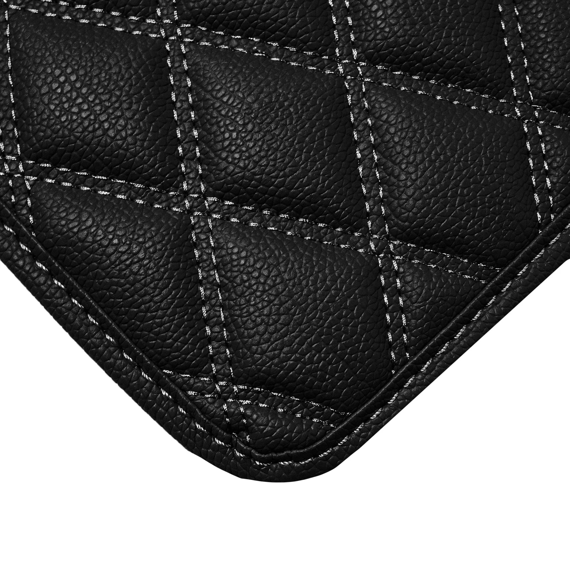 Deluxe Heavy-Duty Diamond Pattern Multi-Purpose Non-Slip Faux Leather Cargo Liner Black, 14