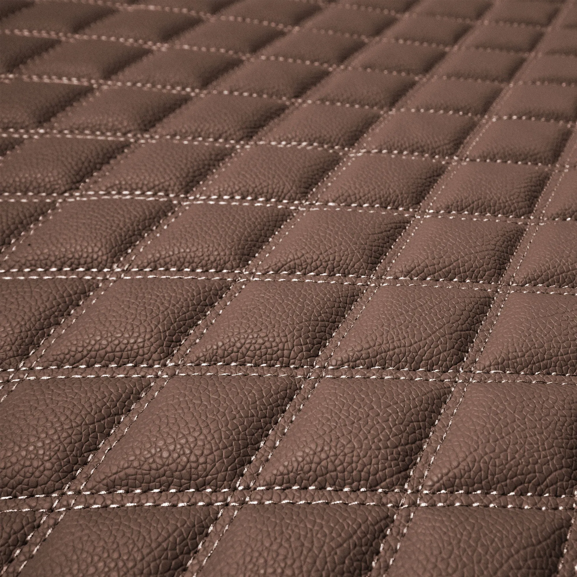 Deluxe Heavy-Duty Diamond Pattern Multi-Purpose Non-Slip Faux Leather Cargo Liner Brown, 32