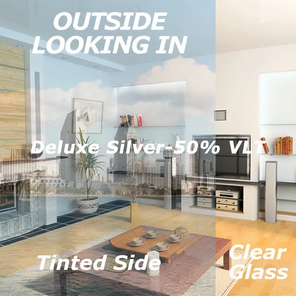 Deluxe Silver Window Tinting Film 50% VLT