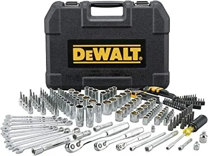 DEWALT DWMT75000-Drive Socket Set For Mechanics, 200-Piece, 1/4" & 3/8" & 1/2" Drive, Mm/SAE