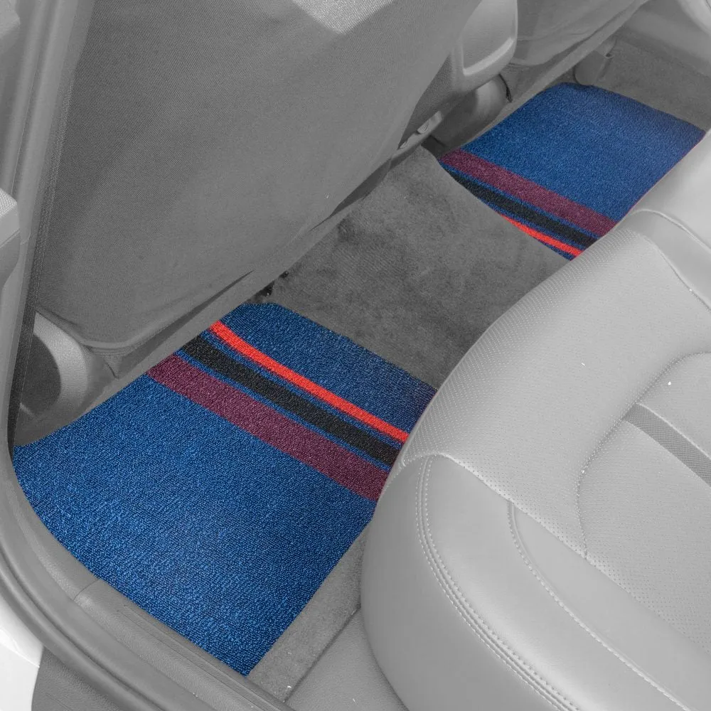 DIY Ultra Waterproof Trimmable Non-Slip Vinyl Floor Mats Striped Blue