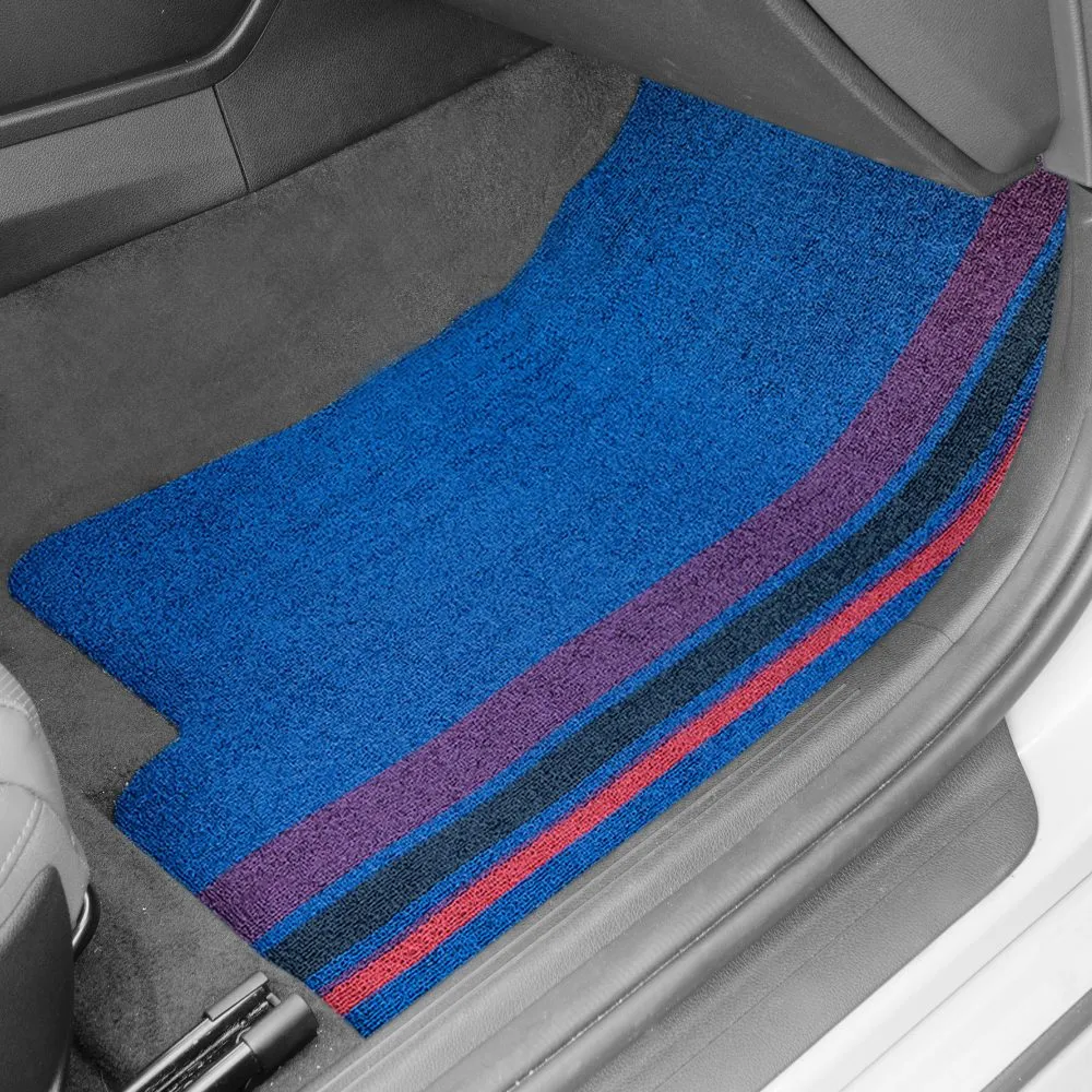 DIY Ultra Waterproof Trimmable Non-Slip Vinyl Floor Mats Striped Blue