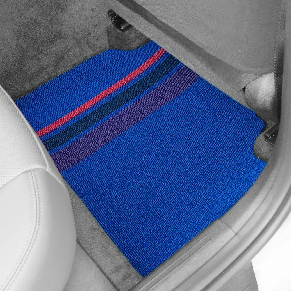 DIY Ultra Waterproof Trimmable Non-Slip Vinyl Floor Mats Striped Blue