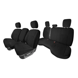 Dodge Ram 1500 2011-2018 & Ram 1500 Classic 2019-2025 Quad Cab - Full Set Seat Covers - Black Ultraflex Neoprene