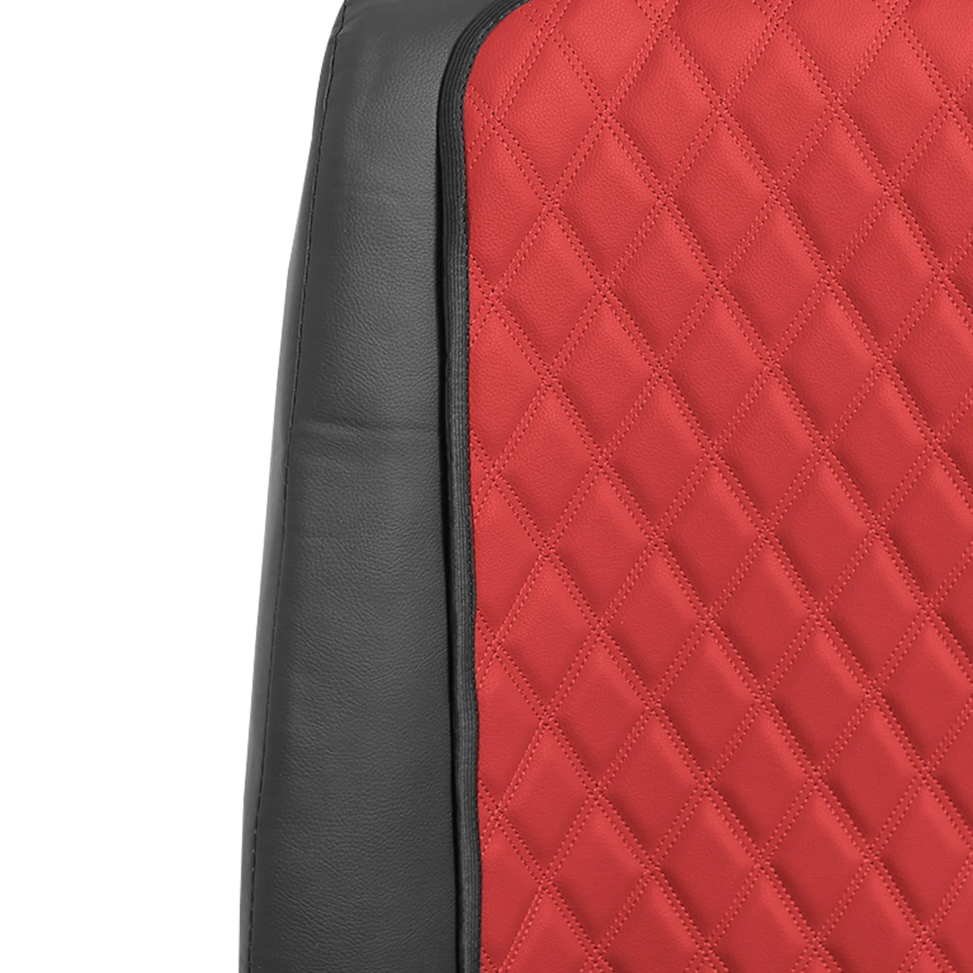 Faux Leather Seat Protectors - Full Set - Solid Red