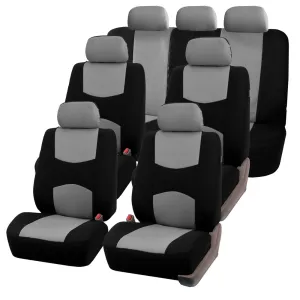 Flat Cloth Multifunctional 3 Row 7 Seater - Gray Seat Covers
