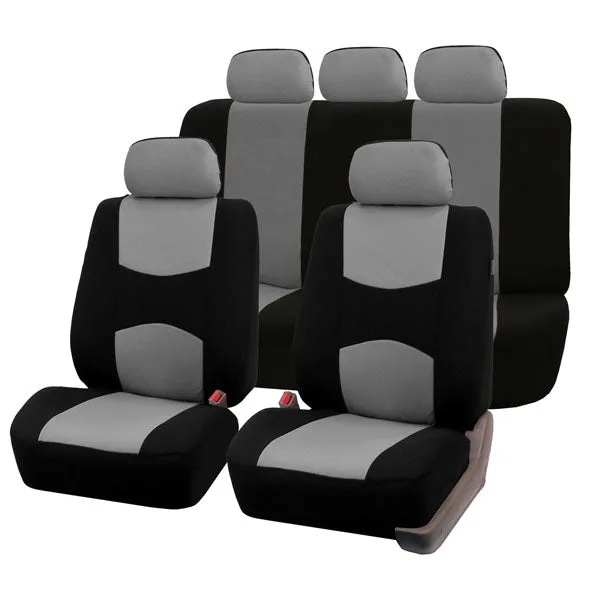 Flat Cloth Multifunctional 3 Row 7 Seater - Gray Seat Covers
