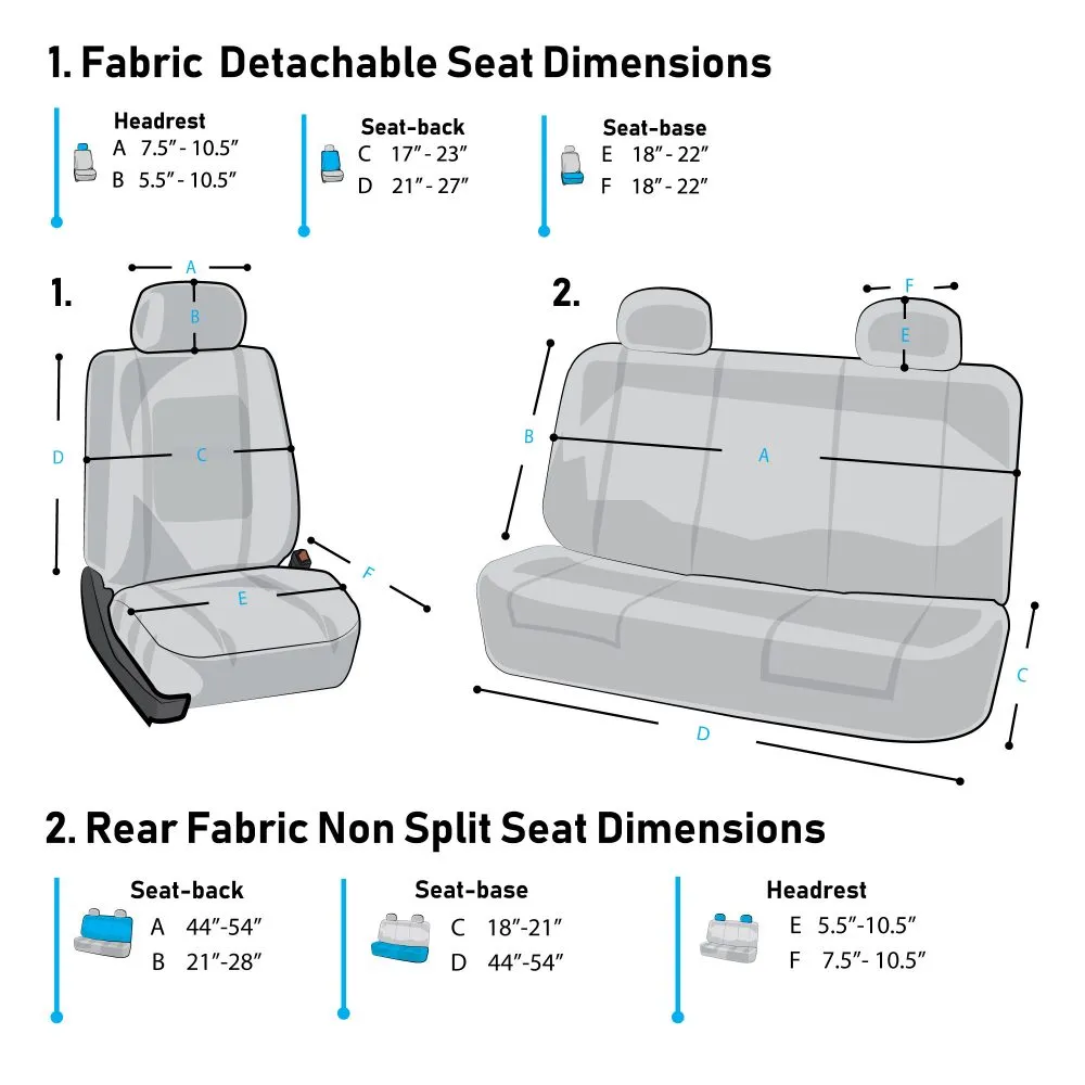 Flat Cloth Seat Covers - Full Set Yellow