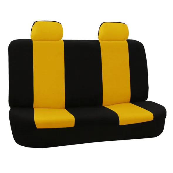 Flat Cloth Seat Covers - Full Set Yellow