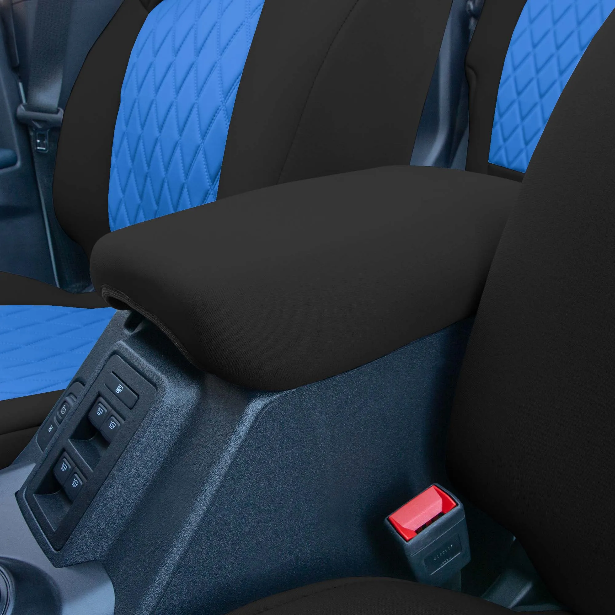 Ford Bronco Full Size SUV 2021-2024 - Front Set Seat Covers  -  Blue Ultraflex Neoprene