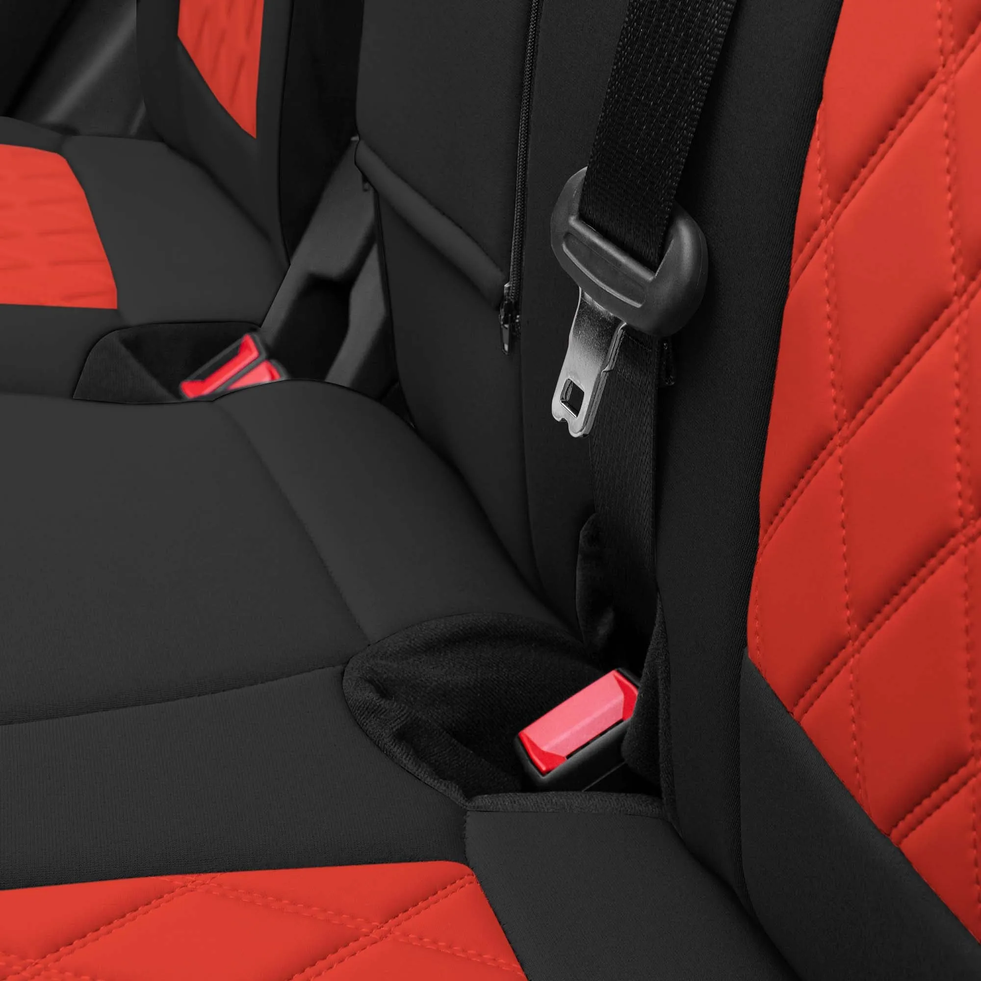 Ford Bronco Full Size SUV 2021-2024 - Rear Set Seat Covers  - Red Ultraflex Neoprene