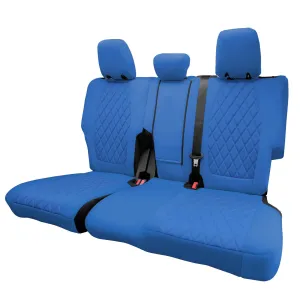 Ford Bronco Full Size SUV 2021-2024 - Rear Set Seat Covers  - Solid Blue Ultraflex Neoprene